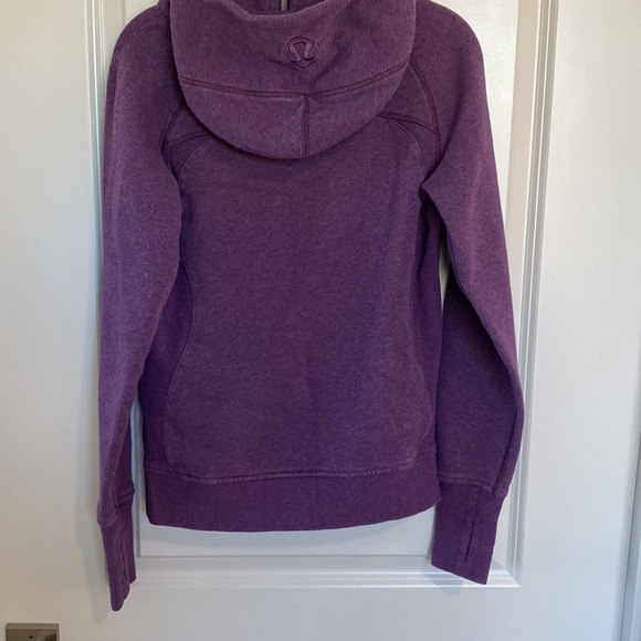 Lululemon Purple Scuba Hoodie, Classic Cotton Fleece. Size 6 - Picture 6 of 7